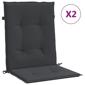 vidaXL Възглавници за столове 2 бр черни 100x50x3 см Оксфорд плат