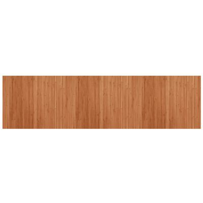 vidaXL Килим, правоъгълен, кафяв, 80x300 см, бамбук
