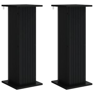 vidaXL Стойка за растения 2 бр. Черно 30,5 x 30 x 80,5 см