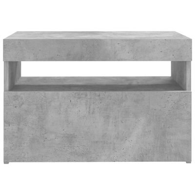vidaXL ТВ шкафове с LED осветление 2 бр бетонно сиви 60x35x40 см