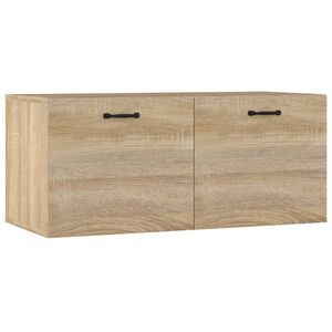 vidaXL Стенен шкаф, дъб сонома, 80x36,5x35 см, инженерно дърво