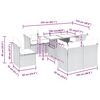vidaXL Градински комплект диван с възглавници 9 части сив полиратан