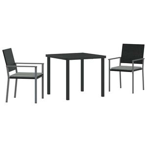 vidaXL Комплект за хранене в градината 5 pcs Черен и Светло Сив
