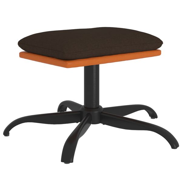 vidaXL Табуретка, кафява, 60x60x36 см, текстил и изкуствена кожа