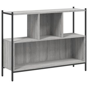 vidaXL Библиотека, сив сонома, 102x28x77,5 см, инженерно дърво