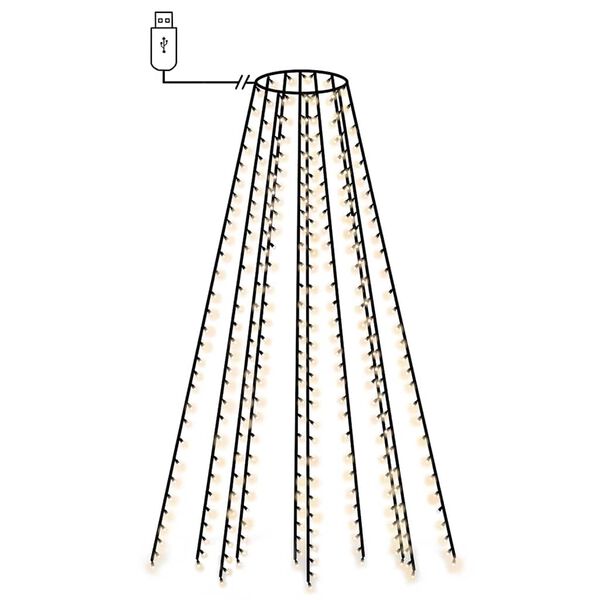 vidaXL Коледни лампички мрежа с 300 LED 300 см