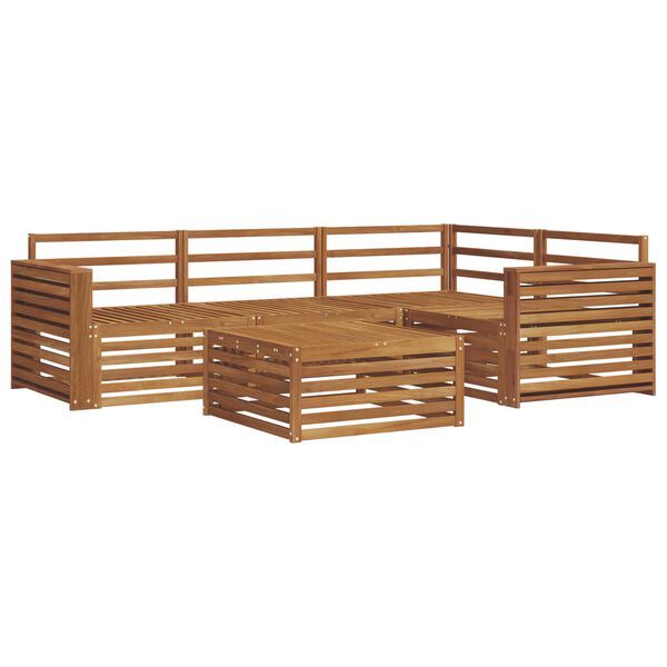 vidaXL Комплект дивани за открито 5 pcs Естествен