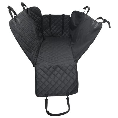 vidaXL Покривало за седалка за кола за кучета черно 137x46x50 см