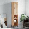 vidaXL Висок шкаф, сонома дъб, 34,5x34x180 см, инженерно дърво