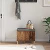 vidaXL Пейка за коридор с възглавница Старо дърво 60 x 38 x 46 см