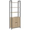 vidaXL Шкаф за книги 6 нива 60 x 24 x 161 см Инженерна дървесина