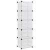 vidaXL Етажерка за обувки, прозрачна, 44x31,5x153,5 см, PP