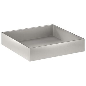 vidaXL Градинска саксия Сребристо 80 x 80 x 20 cm Неръждаема стомана