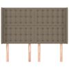 vidaXL Горна табла за легло с уши, таупе, 147x16x118/128 см, плат