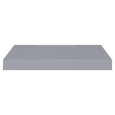 vidaXL Окачени стенни рафтове, 2 бр, сиви, 40x23x3,8 см, МДФ
