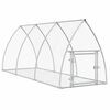 vidaXL Клетка за зайци сребриста 105x300x120 см поцинкована стомана
