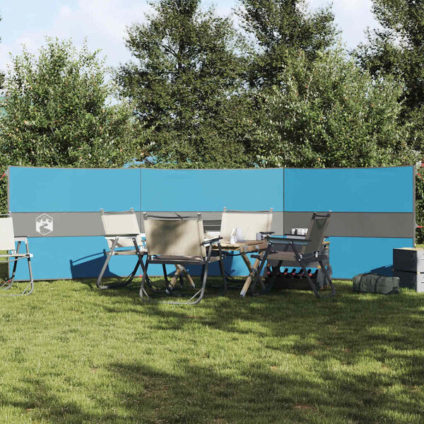 vidaXL Camping Windbreak Blue 490x123 cm Водоустойчив