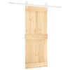 vidaXL Преплъзваща се врата Естествено и бяло 85 x 210 cm
