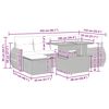 vidaXL Градински диван с възглавници, 8 части, сив полиратан, акация