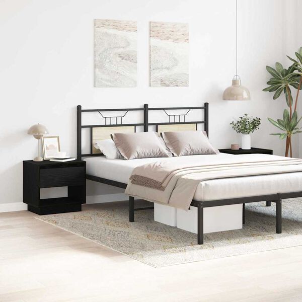 vidaXL Нощна маса 2 pcs Черния дъб 45 x 34 x 44 см Инженерно дърво