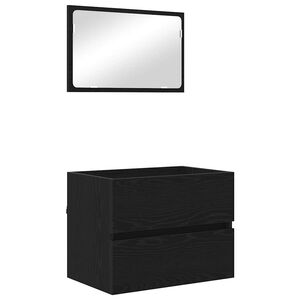 vidaXL Комплект мебели за баня 2 бр. Черния дъб 57 x 37 x 45 см