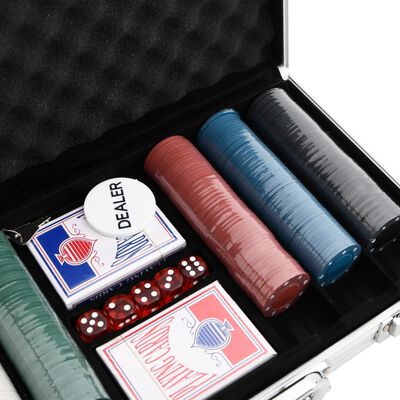 vidaXL Комплект чипове за покер 300 бр 4 г