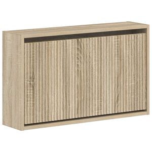 vidaXL Стенно шкафче за обувки ARNHEM 71 x 17 x 43 см Дъб сонома