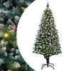 vidaXL С изкуствено коледно дърво с 300 LED светодиода Зелен 180 cm
