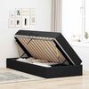 vidaXL Легло с място за съхранение и матрак Черно 100 x 200 cm