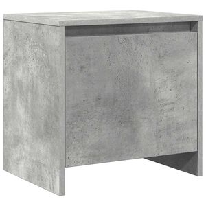 vidaXL Нощно шкафче, бетонно сиво, 45x34x44,5 см, инженерно дърво