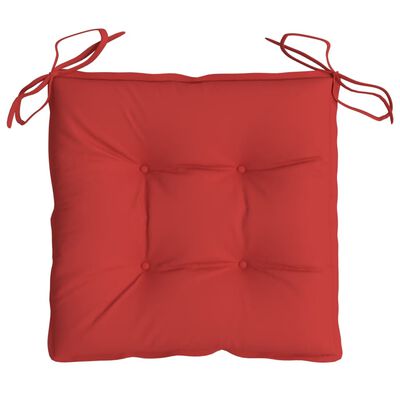 vidaXL Възглавници за столове 4 бр червени 50x50x7 см Оксфорд плат