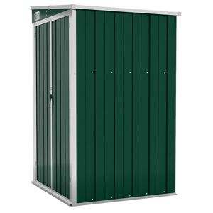vidaXL Градинска барака за стенен монтаж зелена 118x100x178 см стомана