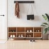 vidaXL Шкаф за обувки, сонома дъб, 131x35x50 см, инженерно дърво