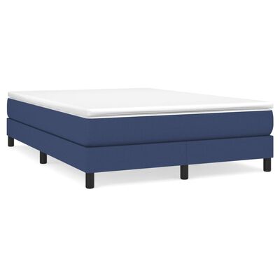 vidaXL Рамка за легло синя 140x190 см плат