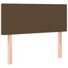 vidaXL Боксспринг легло с матрак, тъмнокафяво, 90x200 см, плат