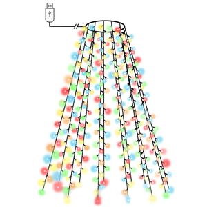 vidaXL Коледни лампички за елха тип мрежа 150 LED многоцветни 150 см