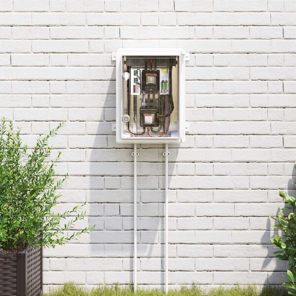 vidaXL Контролен шкаф Сив 30 x 19,5 x 40 см ABS пластмаса