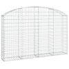 vidaXL Дъговидна габионна кошница 200x30x120/140 см поцинковано желязо