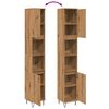 vidaXL Шкаф за баня, дъб артизан, 30x30x190 см, инженерно дърво