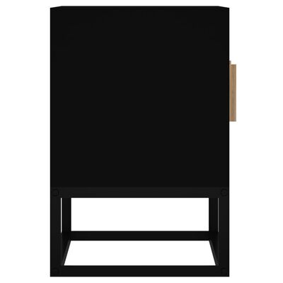 vidaXL ТВ шкаф, черен, 105x30x45 см, инженерно дърво и желязо