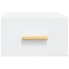 vidaXL Нощно шкафче за стенен монтаж, бяло, 35x35x20 см