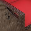 vidaXL Градинска пейка Кафяво и червено 105 x 60 x 112 см