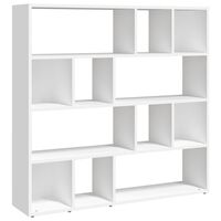 vidaXL Библиотека/разделител за стая, бяла, 105x24x102 см