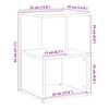 vidaXL Нощни шкафчета 2 бр дъб артизан 35x35x55 см инженерно дърво