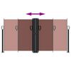 vidaXL Прибираща се странична тента, кафява, 120x1000 см