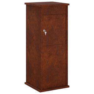vidaXL Пощенска кутия Ръждясало 40 x 40 x 100 cm Кортенова стомана