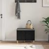vidaXL Пейка за коридор с възглавница Черния дъб 60 x 38 x 46 см