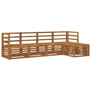 vidaXL Комплект дивани за открито 5 pcs Естествен