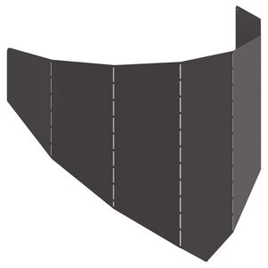 vidaXL Ограда за трева 100 x 45 cm Стомана Черно