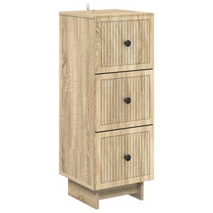 vidaXL Чекмеджетен шкаф Дъб сонома 33 x 34,5 x 90 см